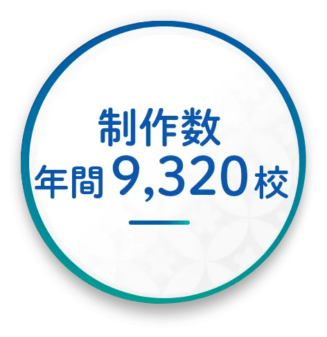 制作数 年間9,320校