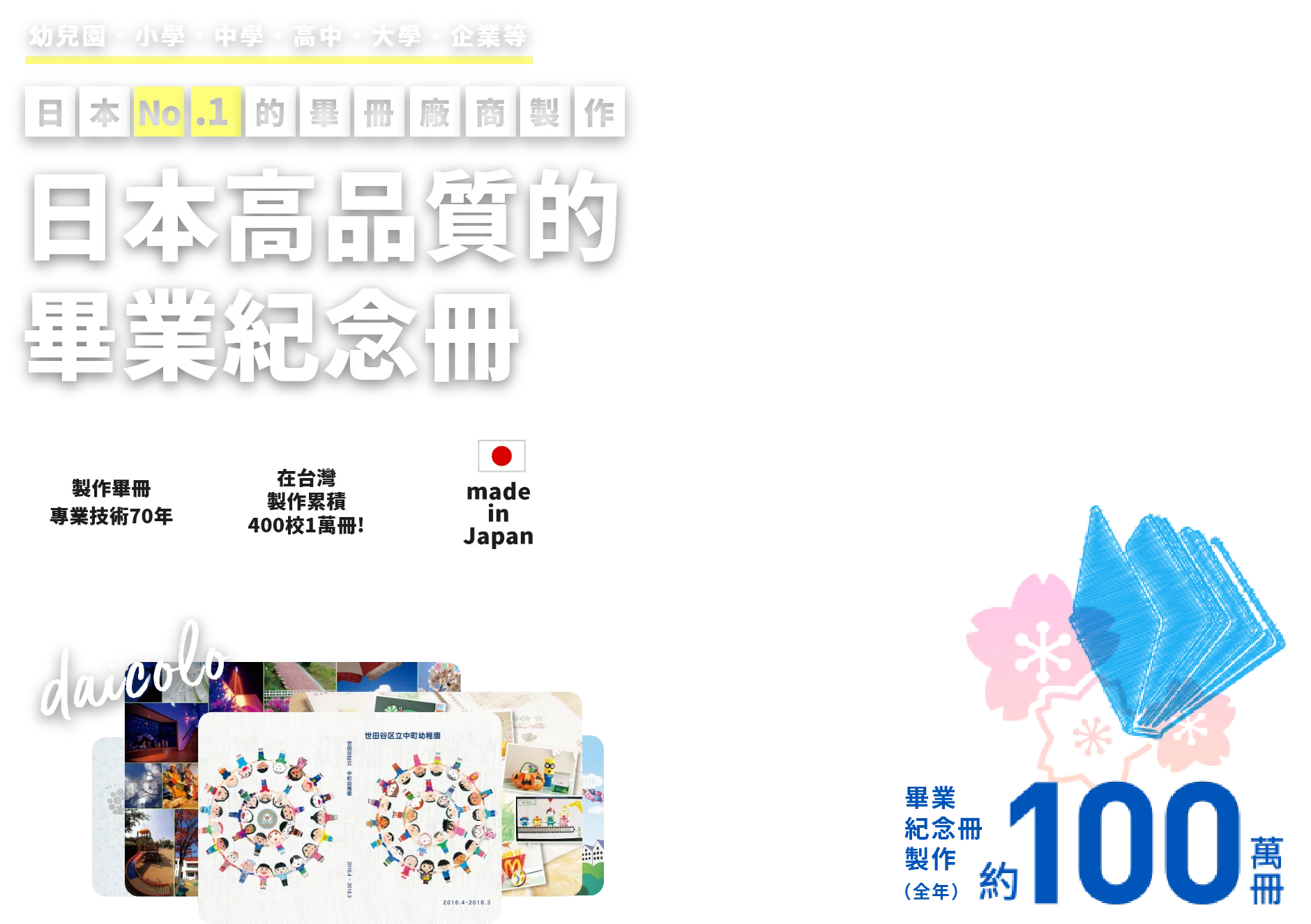 日本高品質的畢業紀念冊